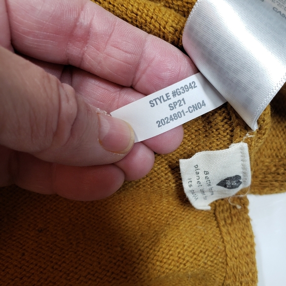 Madewell Double V-Neck Oversized Sweater Mustard size medium - Picture 9 of 10